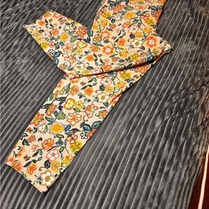 Cato Floral Cropped Pants - Multicolor